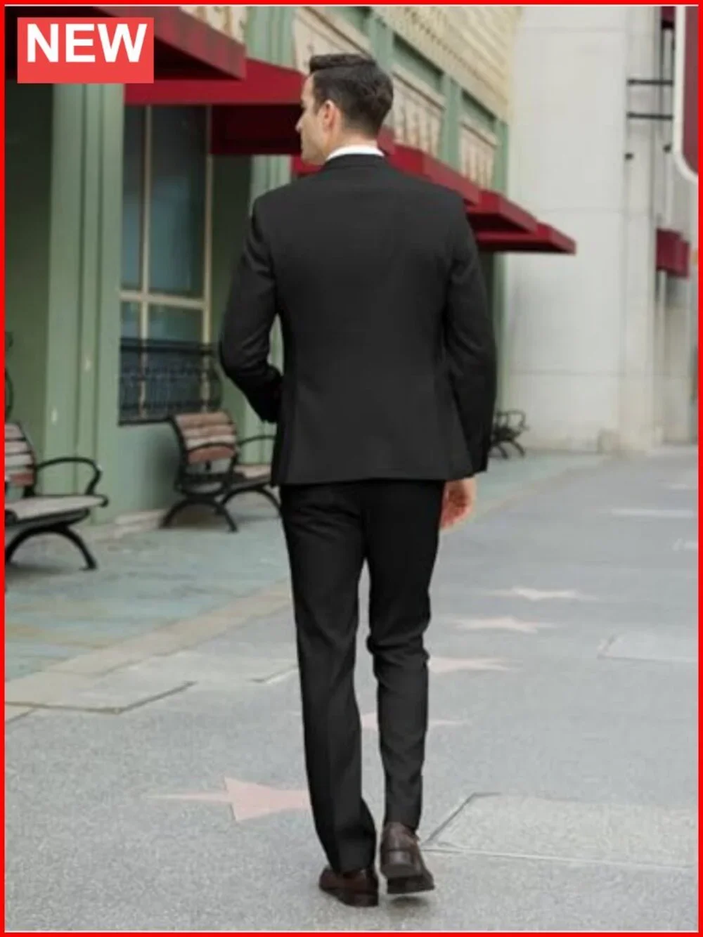 Men's 3 Piece Double Breasted Slim Fit Suit Formal Wedding Tuxedo